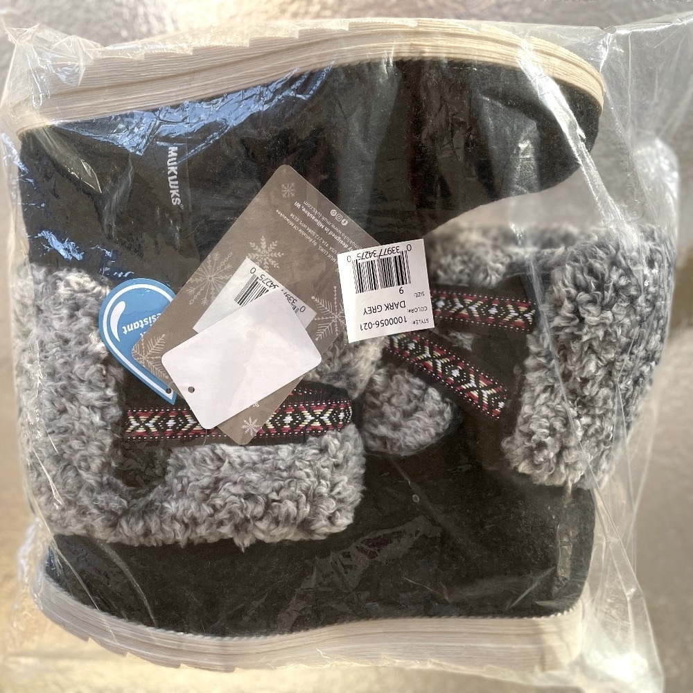 Stylish Cute Pretty Muk Luks Womens Tamarą Fall Winter Boots Dark Gray Size 9